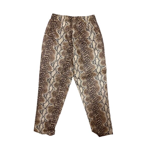 ASOS Faux Snake Leather Pants Womens Size 8/Medium High Waist Statement Trousers - Picture 5 of 6